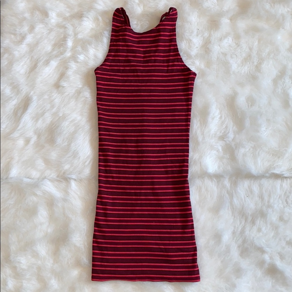 striped tight dress